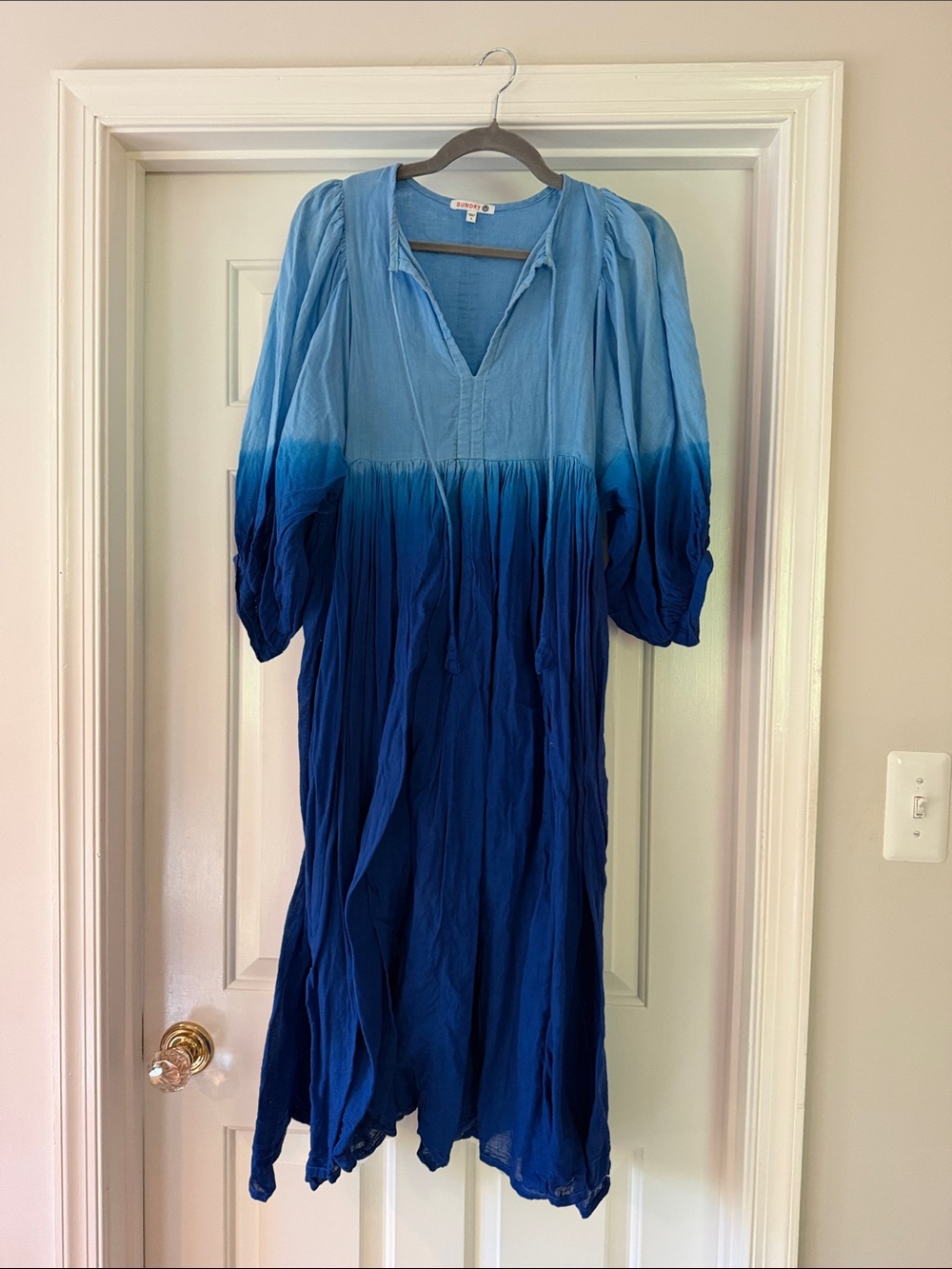 Boho Ombre Blue Midi Dress - Sundry
